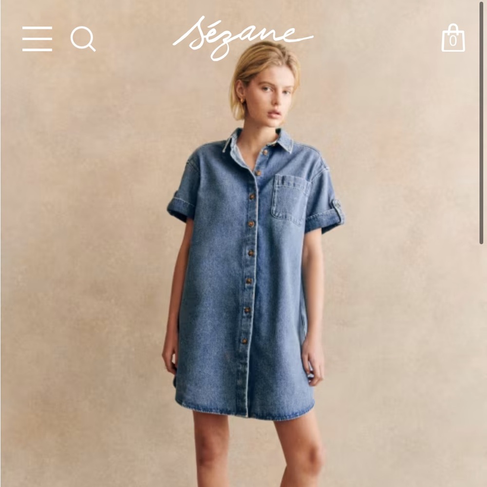 Sezane Denim Ana dress